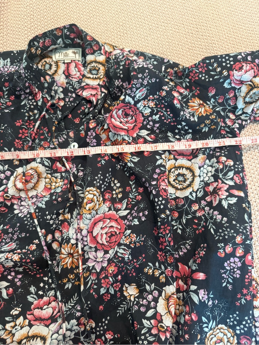 Mille Joni Top in Bloomsburg Floral Button Top Peasant Blouse XXS - Picture 10 of 12